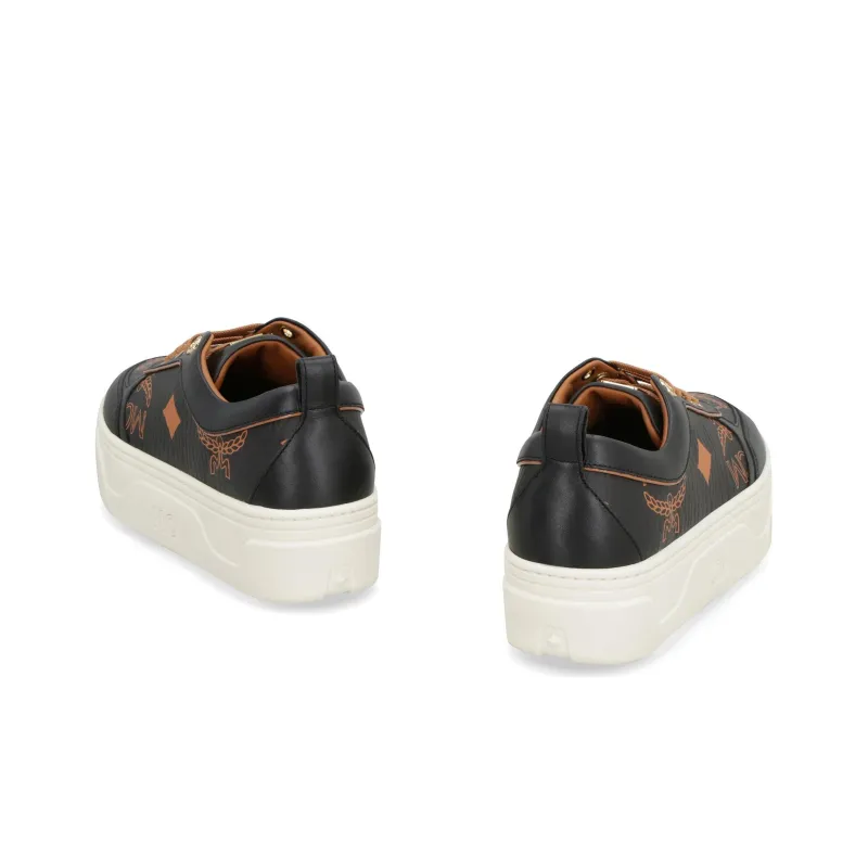 MCM Skyward Maxi Visetos-print Platform Sneakers-3