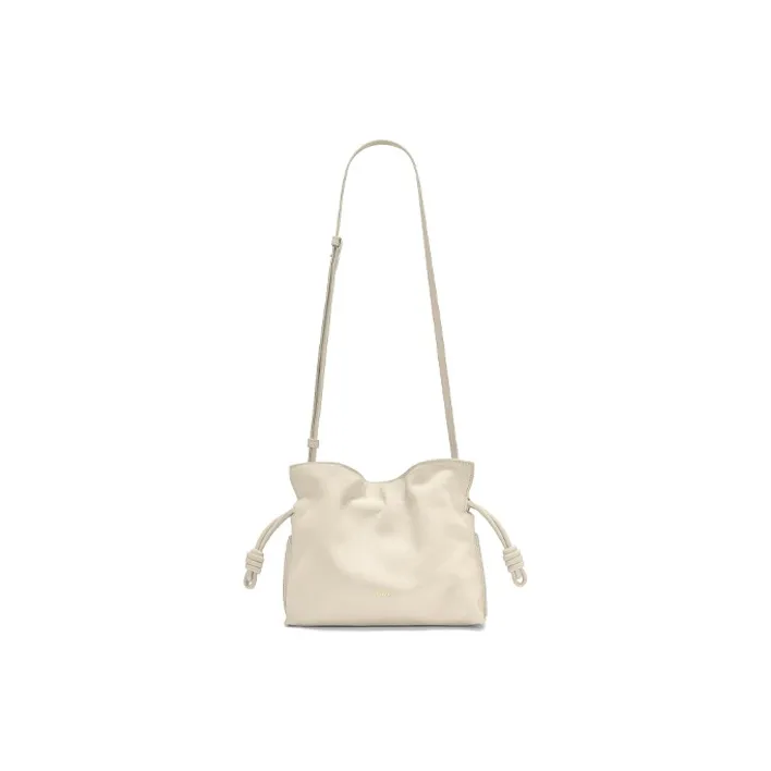 LOEWE Flamenco Nappa Cow Leather Clutch Mini Women's Custard-3