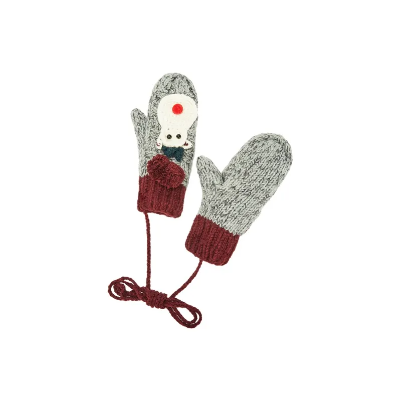 MUYKUY Cotton Knit Gloves Women's-13