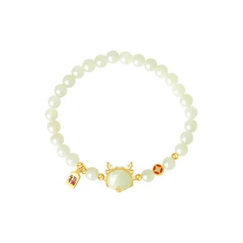 VANA Jade Bracelets Pale Greenish White Jade Women's