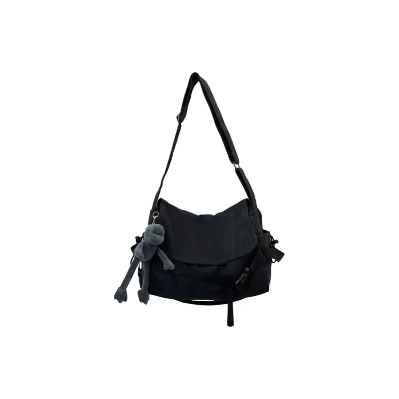 ALNI BITTON Canvas Messenger Bag Canvas Bag Crossbody Bag Regular Men's Black/Gray-7