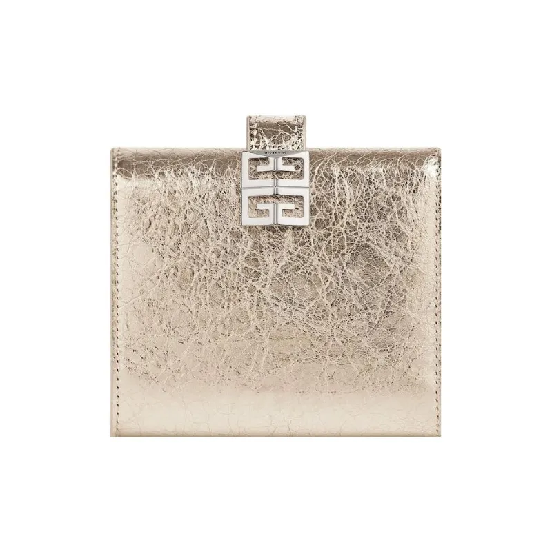 Givenchy Calfskin Card Holder Wallet Small Size Women's Dusty Gold-0