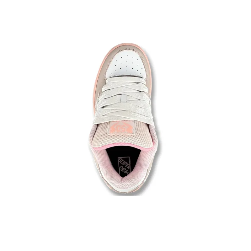LuzaoT SUPER DRAG Lightning Puffy Shoes Low Top Skateboard Shoes Women's Dove Pink-3