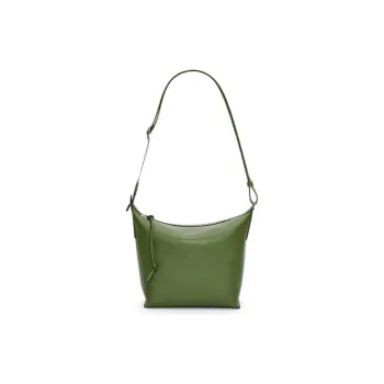 LOEWE Cubi Soft Smooth Cow Leather Messenger Bag, Shoulder Bag, Crossbody Bag Small Size Men's Forest Green