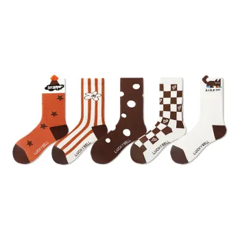 SHIWAJI Mid Calf Socks Unisex 5 Pack