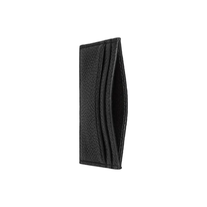 GUCCI Leather Card Holder Card Holder Men's Black-3