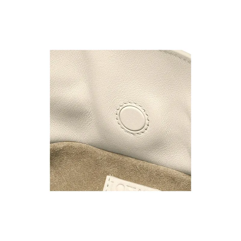 LOEWE Flamenco Nappa Cow Leather Clutch Mini Women's Custard-4
