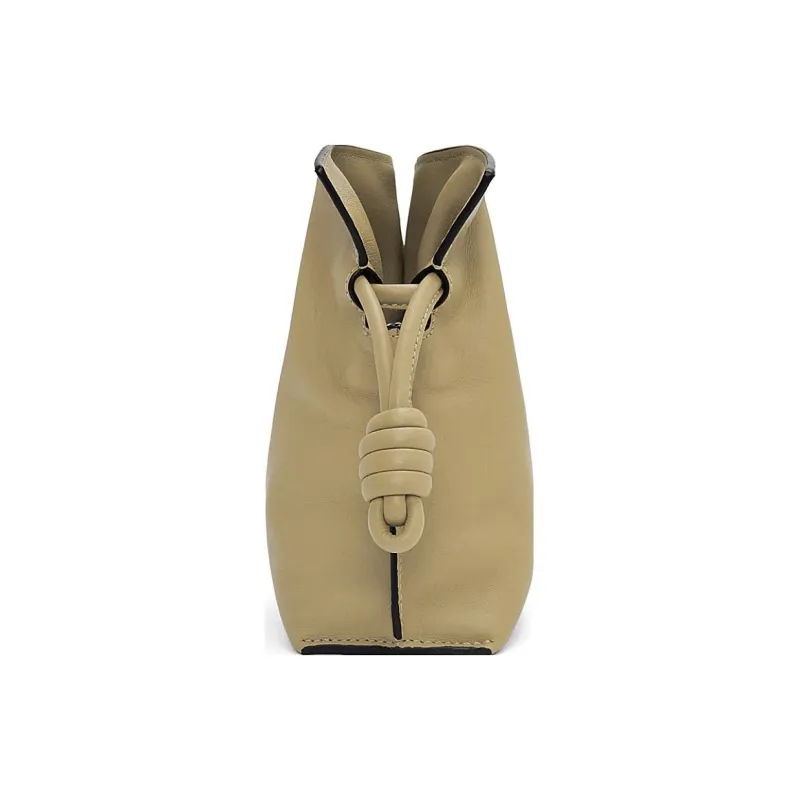 LOEWE Flamenco Nappa Cow Leather One Shoulder Crossbody Clutch Mini Women's Clay Green-3