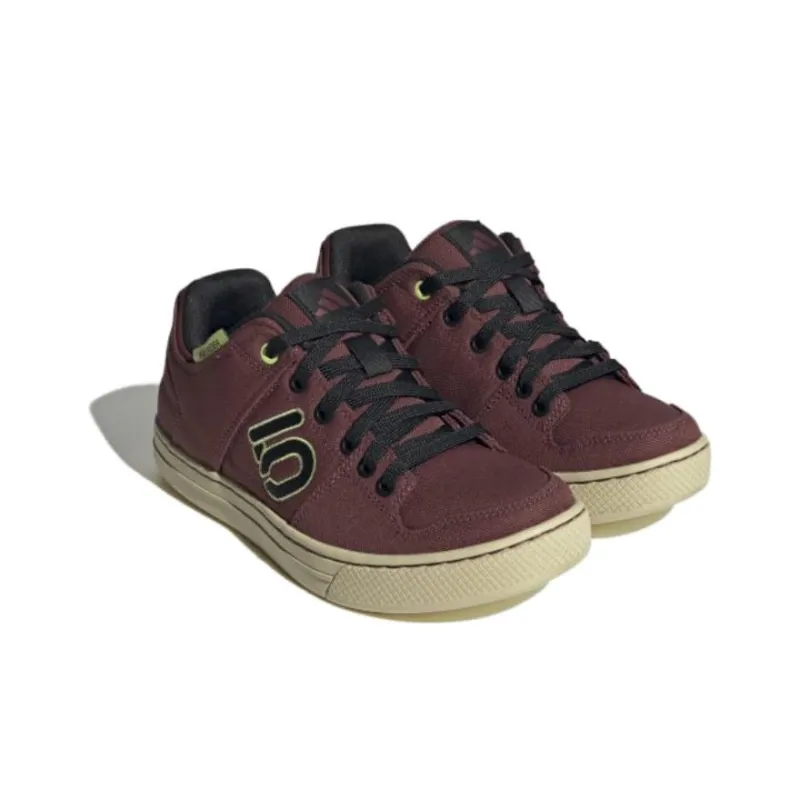 Adidas Five Ten Freerider Canvas Burgundy Core Black Pulse Lime Women's-2