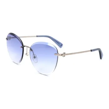 LONGCHAMP Round Sunglasses Women's Silver