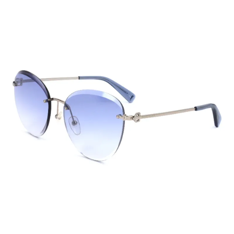 LONGCHAMP Round Sunglasses Women's Silver-0