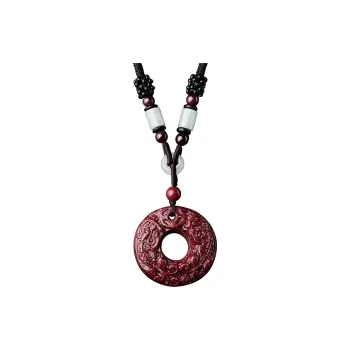 Moonstone Edge Reconstructed Cinnabar Jade Pendants Unisex