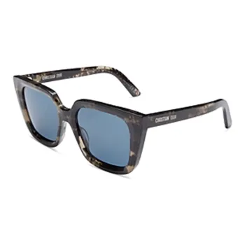 DIOR Irregular Shape Sunglasses Women's Black