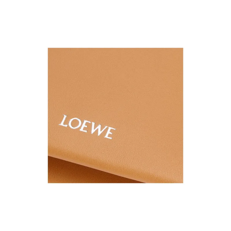 LOEWE Nappa Cow Leather Wallet Men's Warm Sand Yellow & Black-4