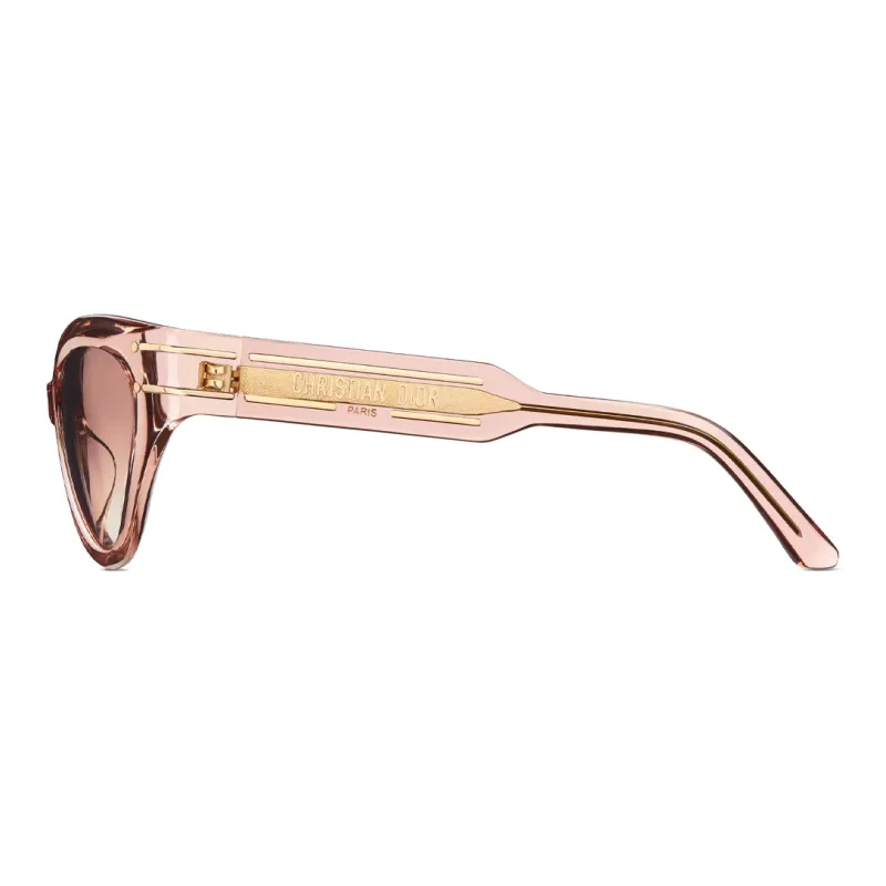 DIOR Acetate Irregular Shape Sunglasses Women's Pink-2
