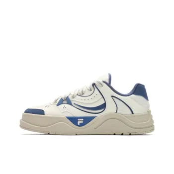 FILA FUSION 50 Slip Resistant Cushioning Low Top Skateboard Shoes Men's Blue White