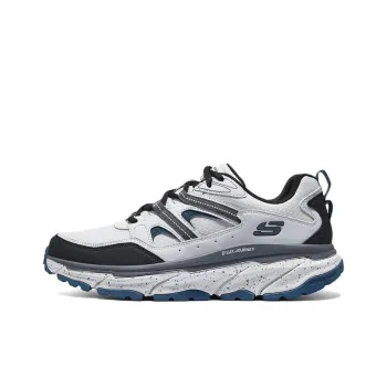 Skechers Relaxed Fit D'Lux Journey M Breathable Lightweight Low Top Casual Shoes Men's White Gray Loose Fit