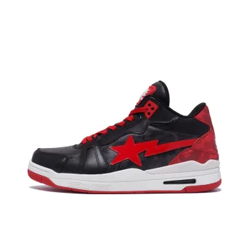 A BATHING APE Clutch Sta SK8 Mid Top Casual Shoes Men's Black Red