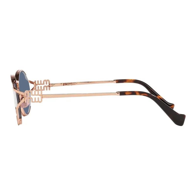 MIU MIU Logo plaque Oval frame Sunglasses-3