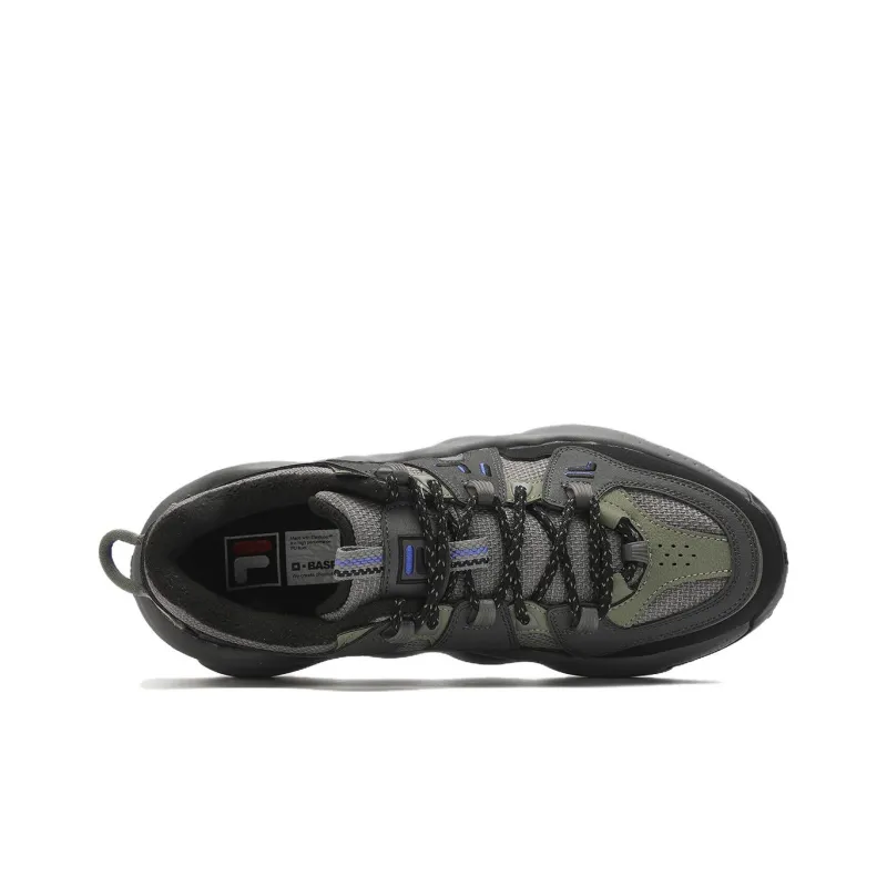 FILA Panini Anti Slip Wear Resistant Low Top Running Shoes Men's Gray-3