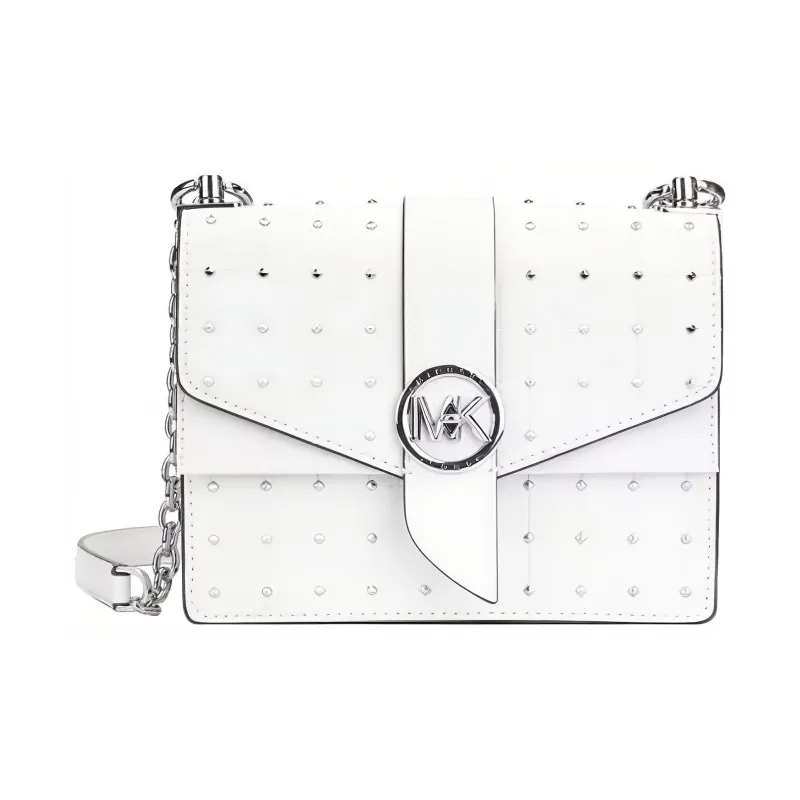 MICHAEL KORS Greenwich Artificial Leather Crossbody Bag, Shoulder Bag Women's White-0
