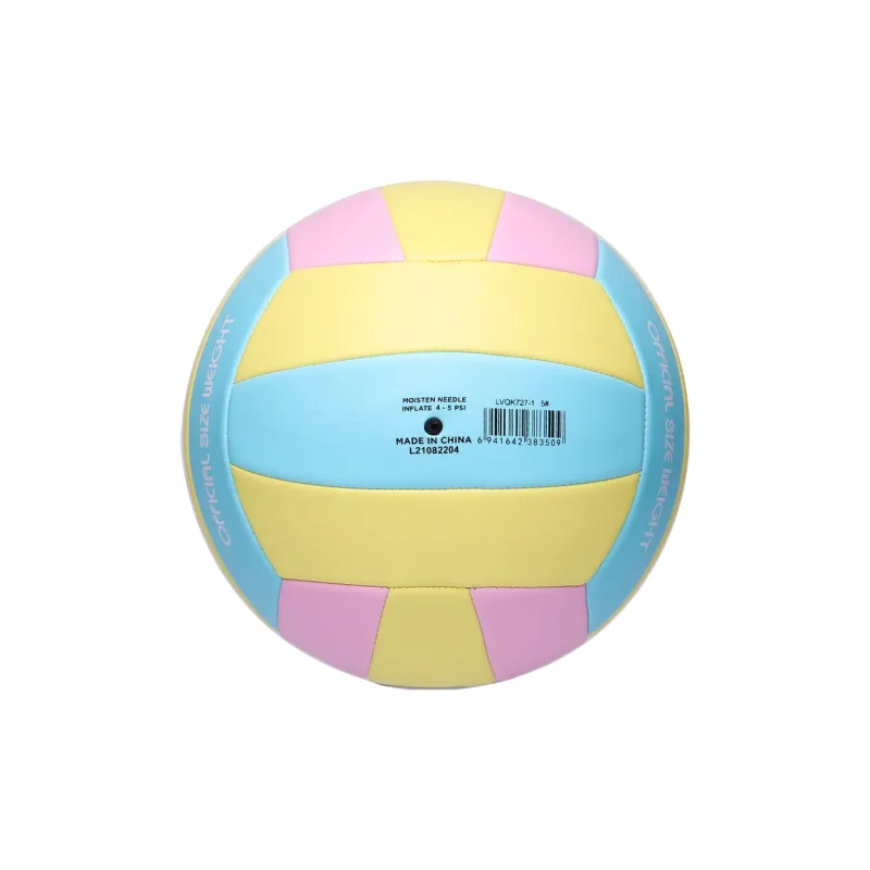 LiNing PVC Size 5 Volleyball Unisex Pink Blue Yellow-12