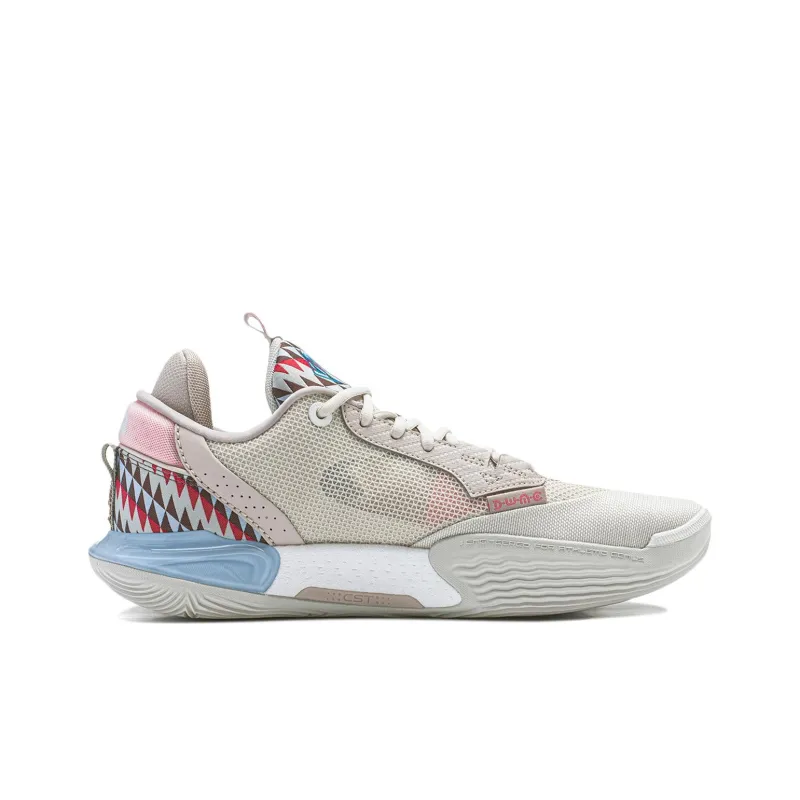 LiNing All City 12 Slip Resistant Low Top BOOM Technology Basketball Shoes Men's Beige-1