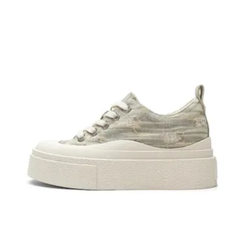 TOOMANYSHOES Height Increasing Low Top Skateboard Shoes 4cm Women's Gray
