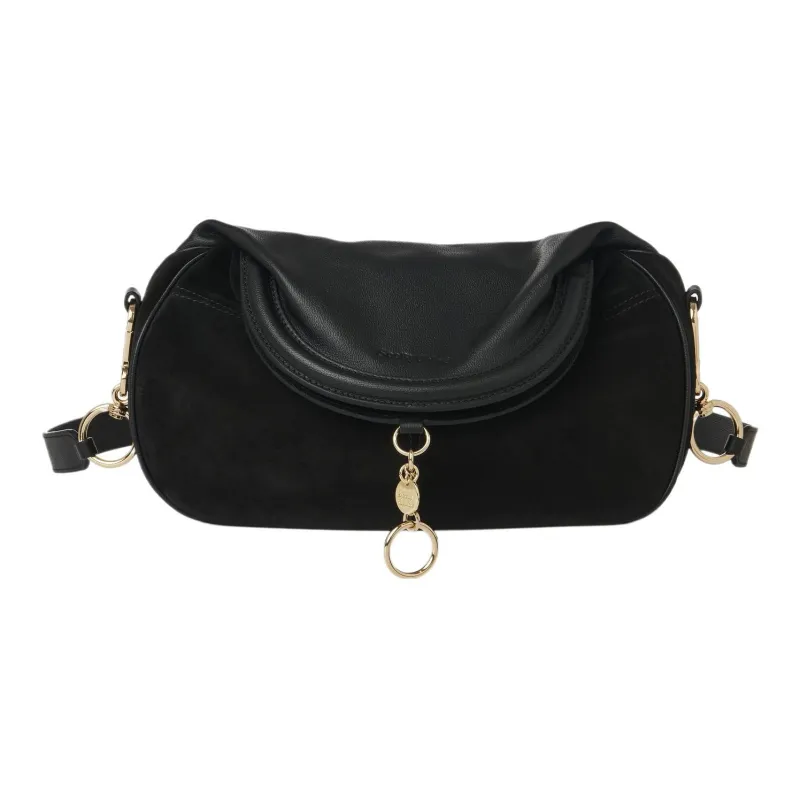 See By Chloe Fine Grain Cow Leather Crossbody Bag, Shoulder Bag Women's Black-0