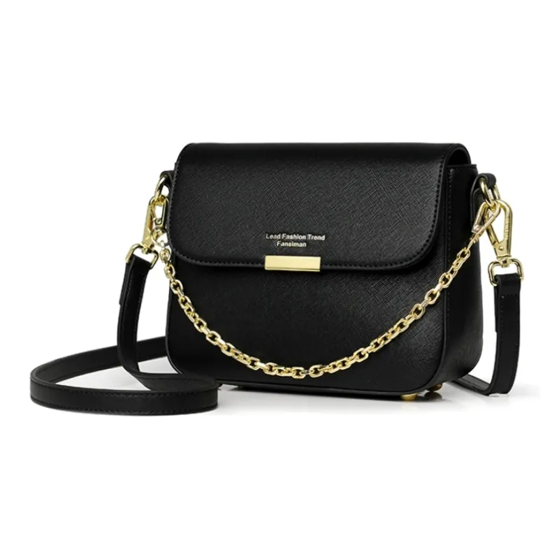 Versman Pu Small Square Bag, Shoulder Bag, Crossbody Bag, Handbag Tubas Women's Classic Black-1