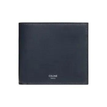 CELINE Shiny Calfskin Wallet Men's Midnight Blue