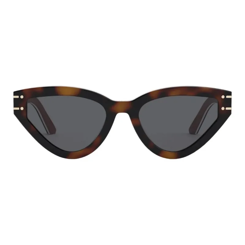 DIOR Irregular Shape Sunglasses Women's Brown-1