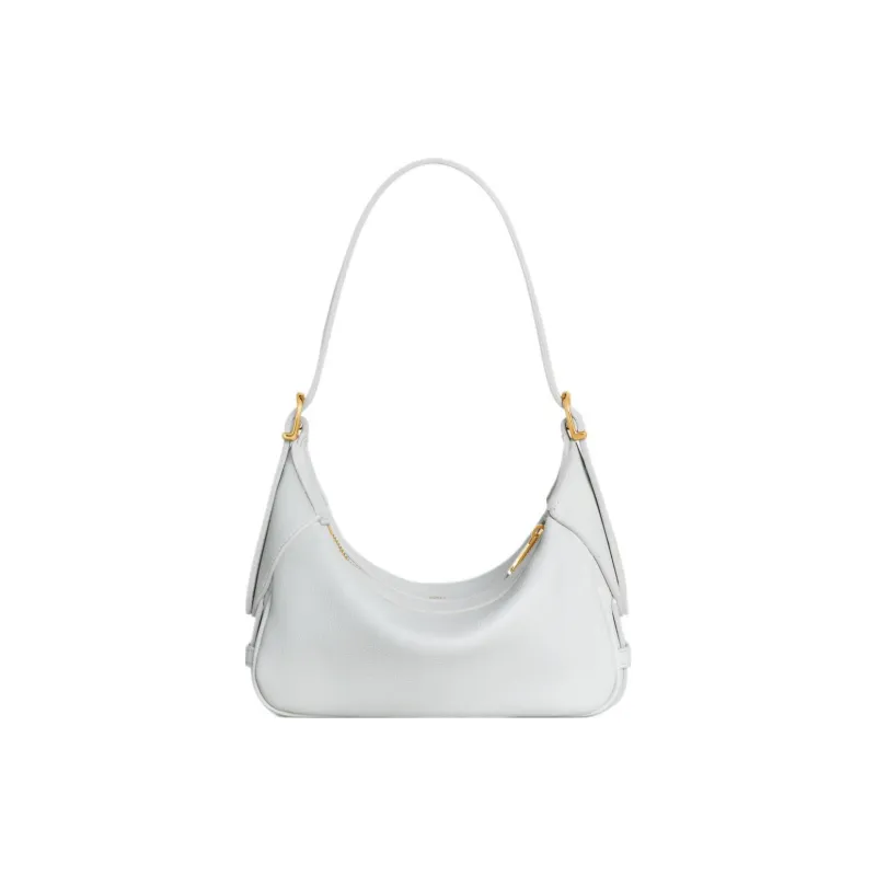 CELINE Romy Collection Soft Cow Leather Handbag Shoulder Bag Women's Moon White-2