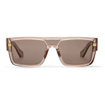 LOUIS VUITTON Injection Molding Acetate Irregular Shape Sunglasses Unisex Pink