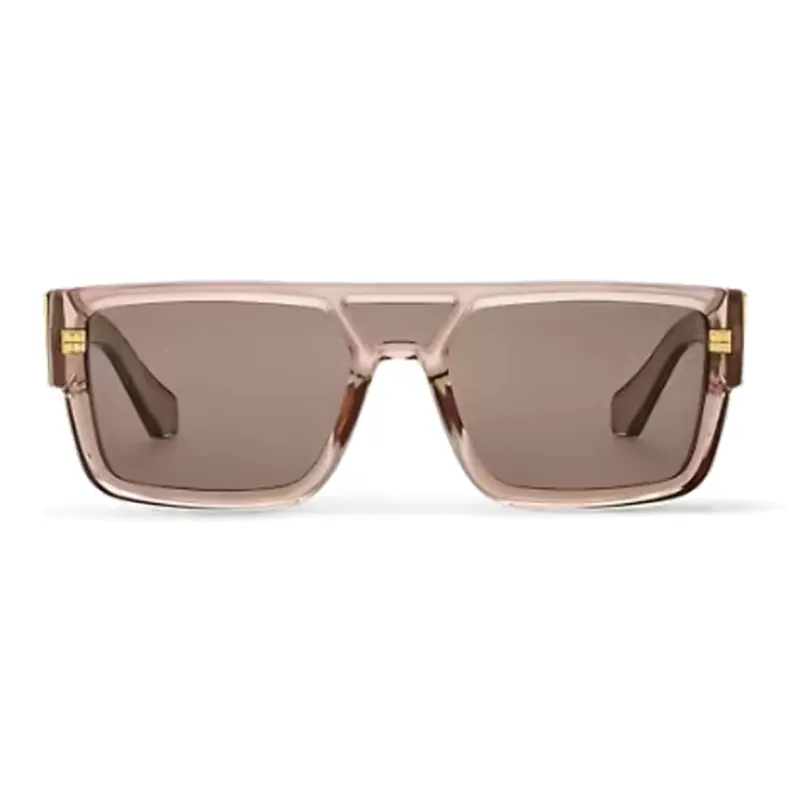 LOUIS VUITTON Injection Molding Acetate Irregular Shape Sunglasses Unisex Pink-0