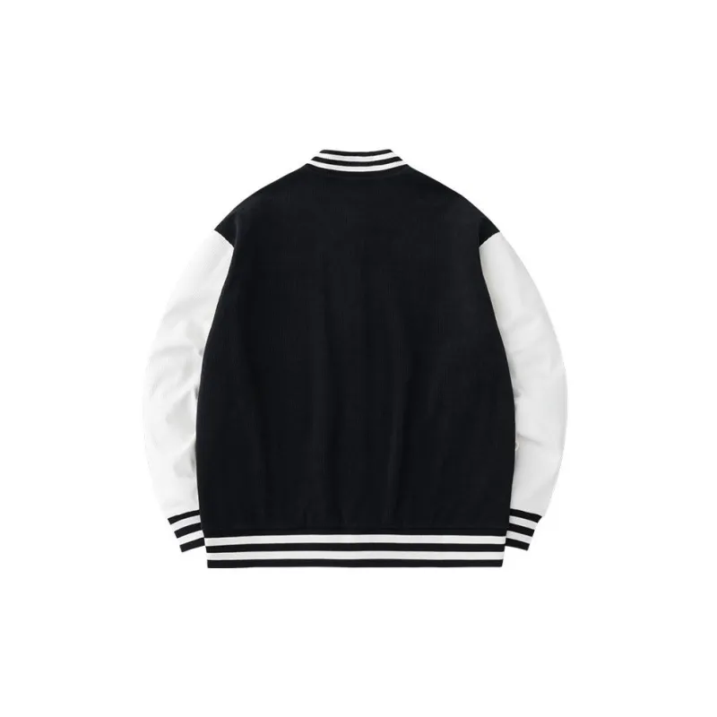 Anta Life Collection Baseball Jacket Unisex Basic Black/Duck Down White-1