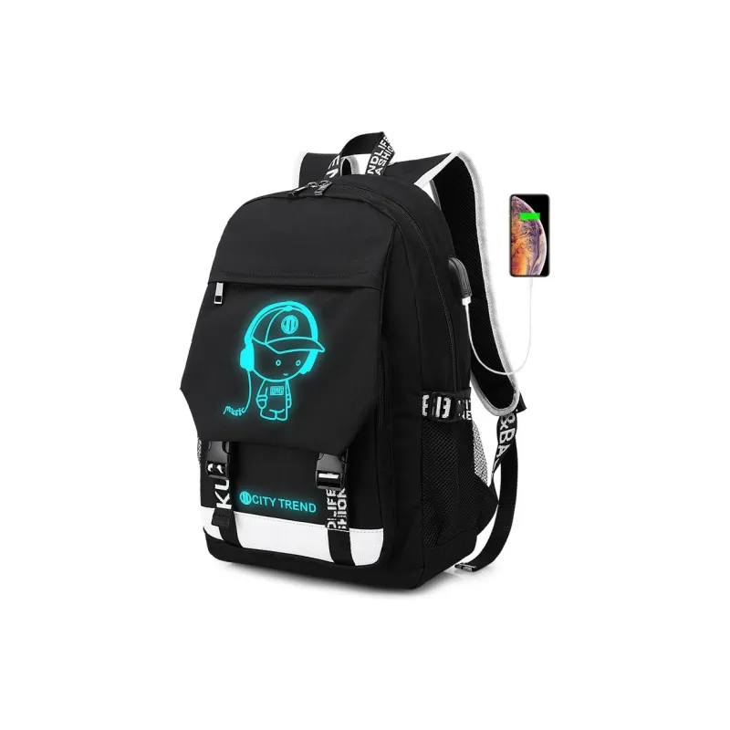 MingLu Oxford Backpack Regular Unisex Black-0