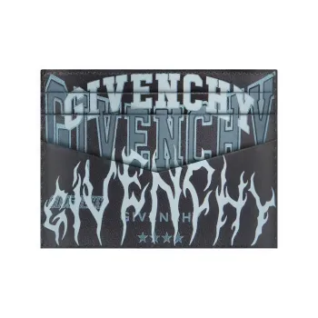 GIVENCHY Cow Leather Card Holder Men's Dark Gray/Gray