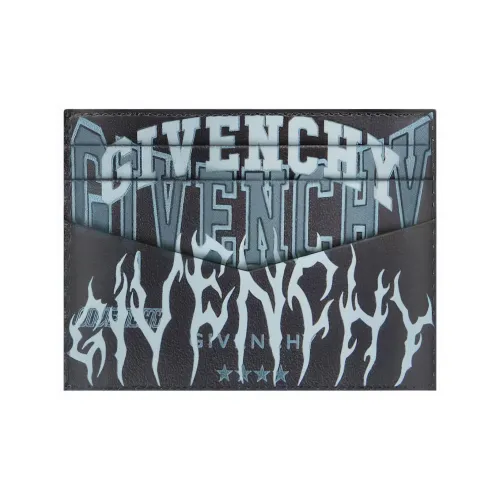 GIVENCHY Cow Leather Card Holder Men's Dark Gray/Gray
