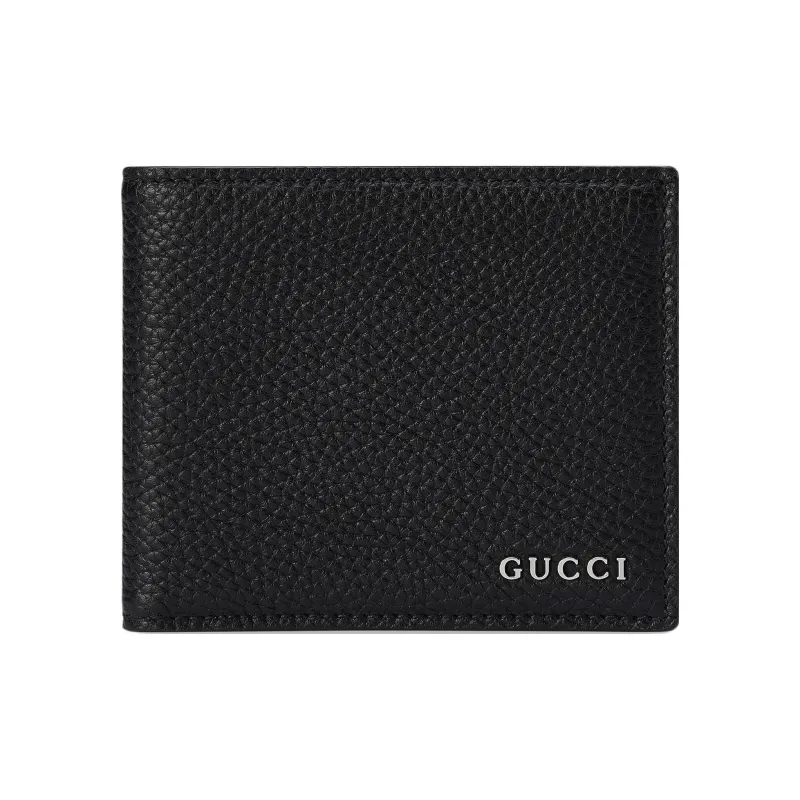 GUCCI Leather Wallet Men's Black-0