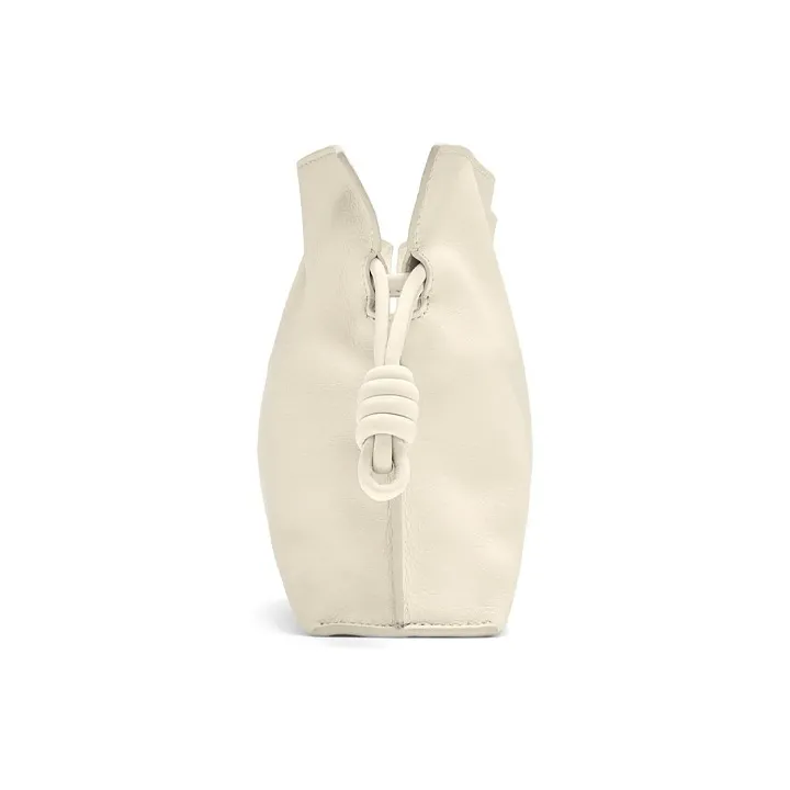 LOEWE Flamenco Nappa Cow Leather Clutch Mini Women's Custard-2