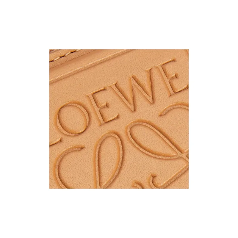 LOEWE Satin Cow Leather Wallets Card Holders Regular Men's Warm Sand Yellow-3