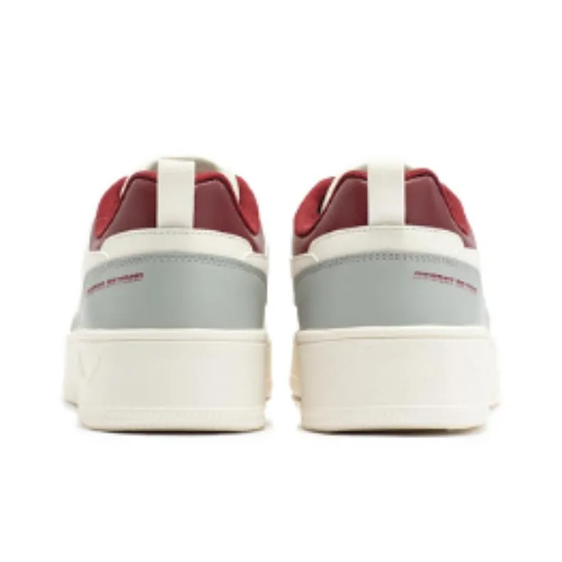 361° Low Top Skateboard Shoes Men's White Red-3