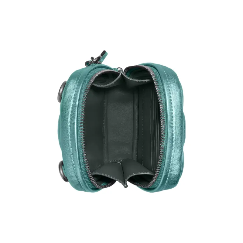 COACH Calfskin Camera Bag Shoulder Bag Crossbody Bag Mini Women's Dark Green-2