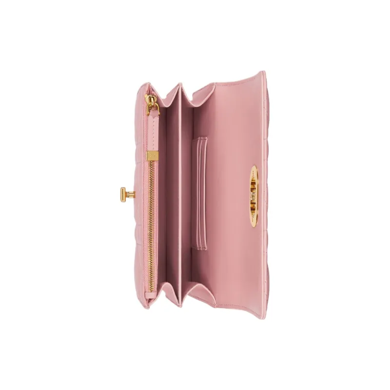 DIOR Sheepskin Crossbody Bag Shoulder Bag Women's Vintage Pink-3