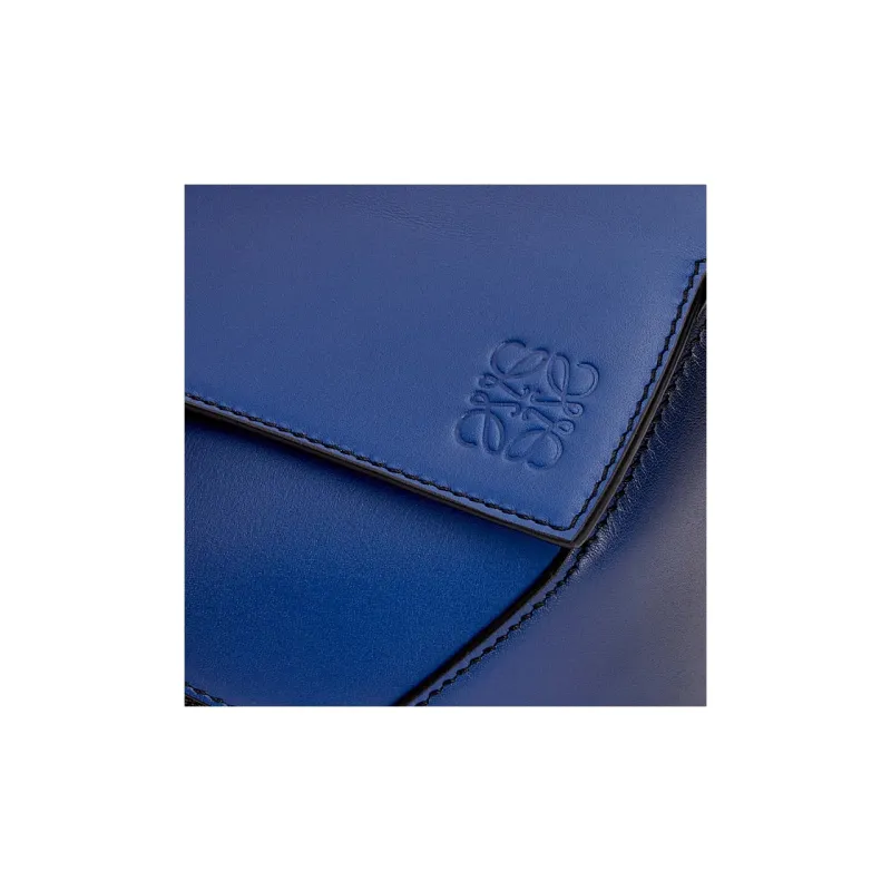LOEWE Puzzle Silk Cow Leather Fanny Pack Small Size Men's Marine Blue-5