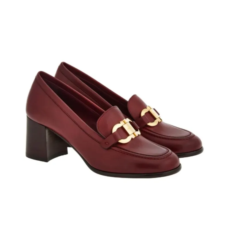 FERRAGAMO 60mm Gancini-buckle Patent Leather Pumps-2