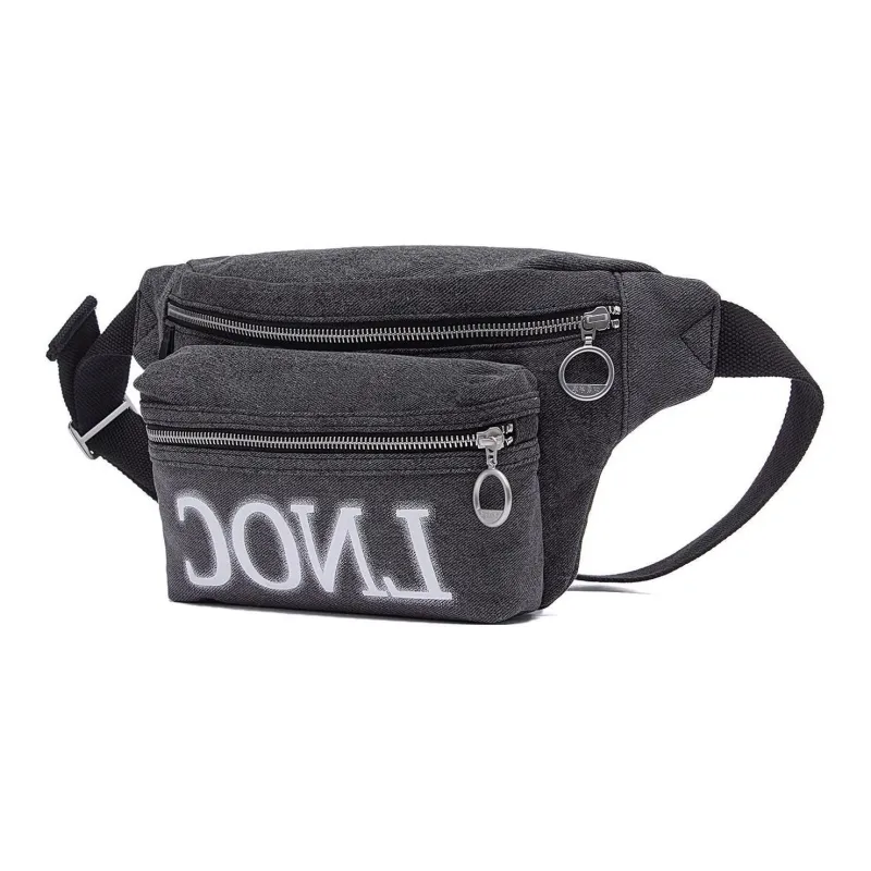 LiNing Cotton Sling Bag, Fanny Pack Regular Unisex Black-2