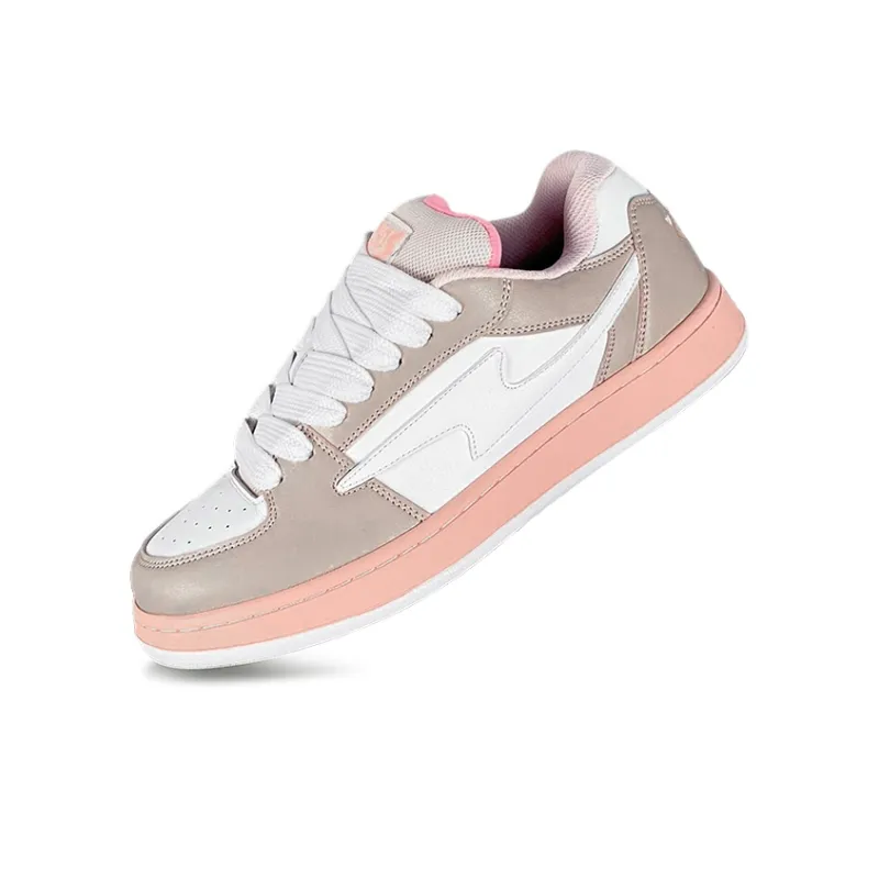 LuzaoT SUPER DRAG Lightning Puffy Shoes Low Top Skateboard Shoes Women's Dove Pink-2