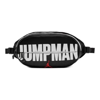 Jordan PU Crossbody Bag Sling Bag Fanny Pack Unisex Black